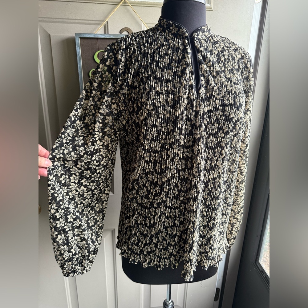 Vintage Ms. Sugar floral lace boho blouse, size large/XL
